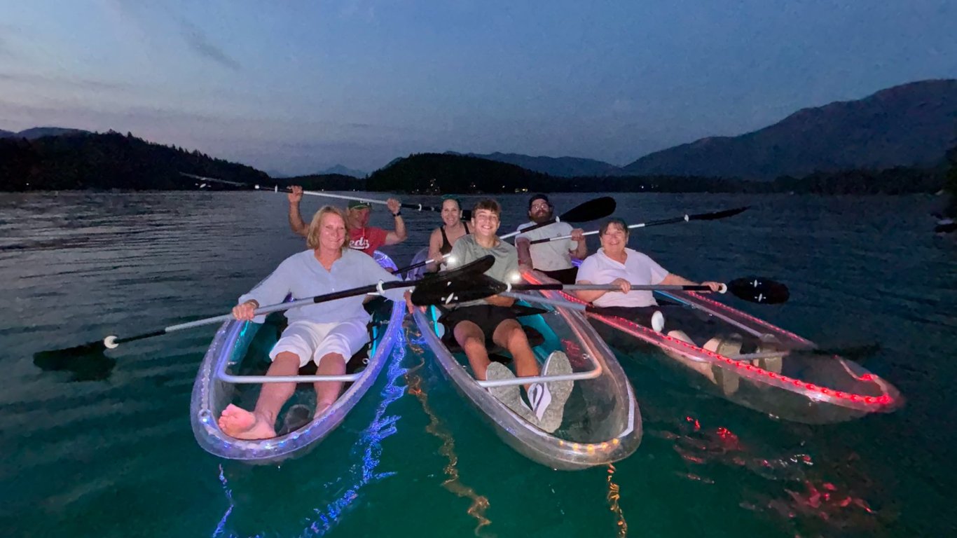 Bigfork LED Sunset Clear Kayak Tour image