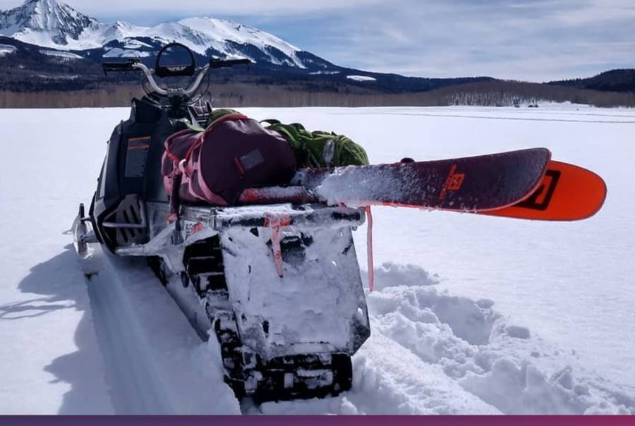 Snowmobile Assist Backcountry Ski Touring Tour Image 7