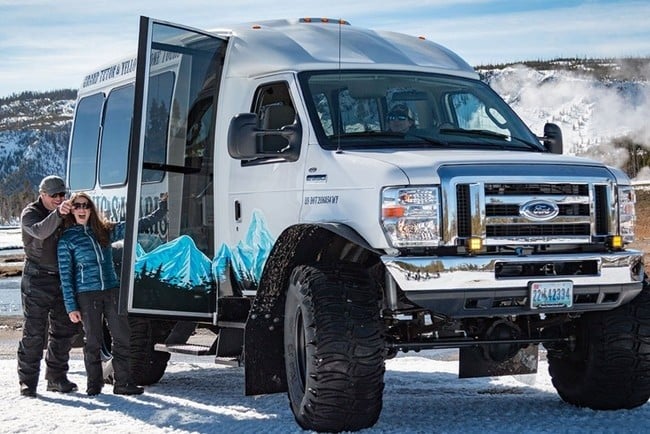 Snowcoach to Old Faithful: Exploring Yellowstone In Winter image