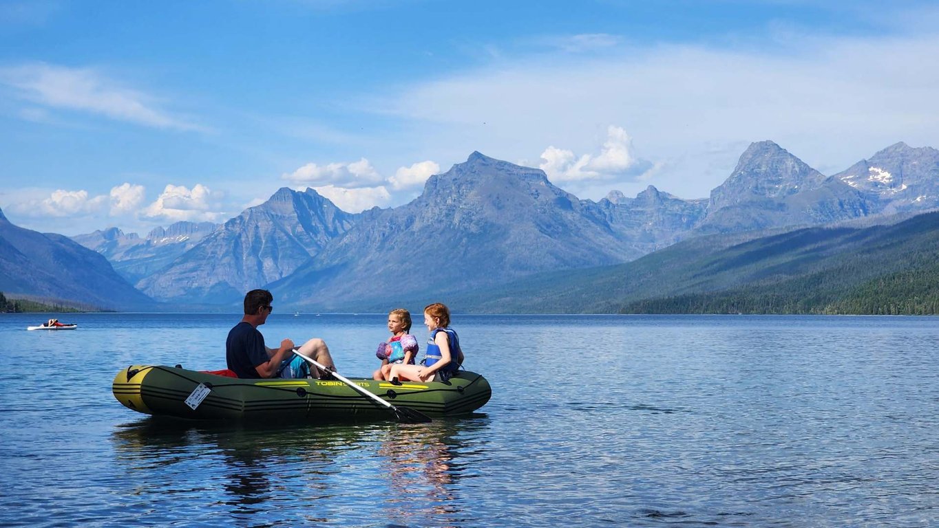 Lake McDonald 3-Person Inflatable Raft Rental image