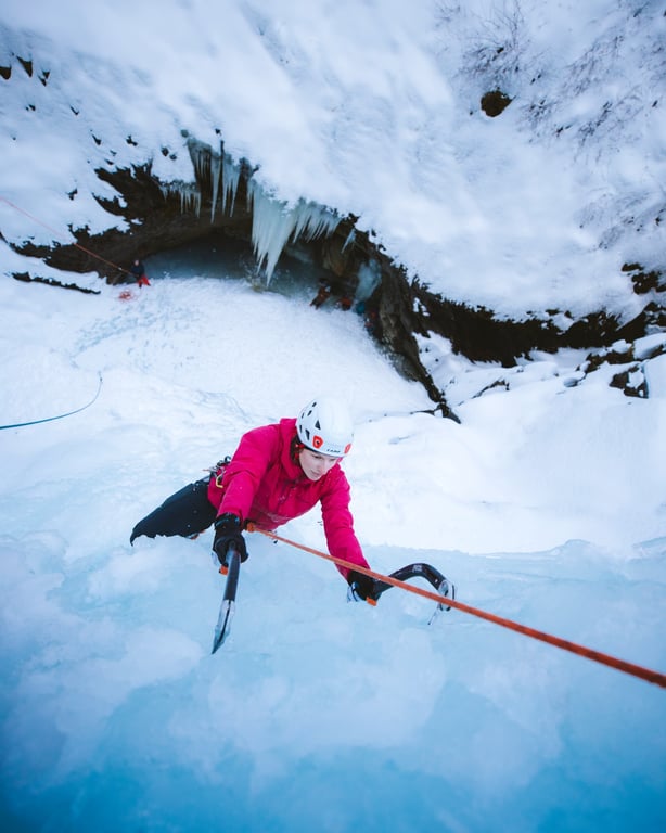Climbing in Glacier Park image