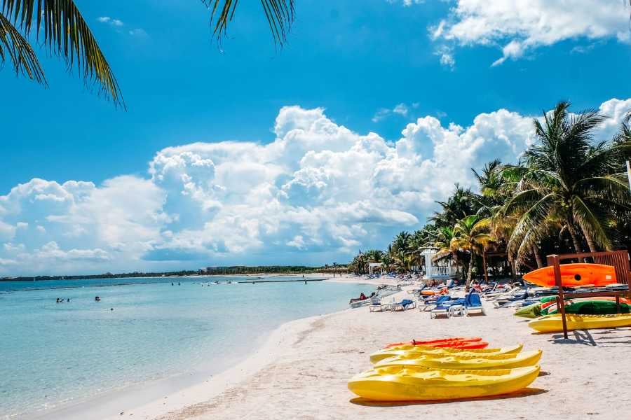 A beautiful view of the beach