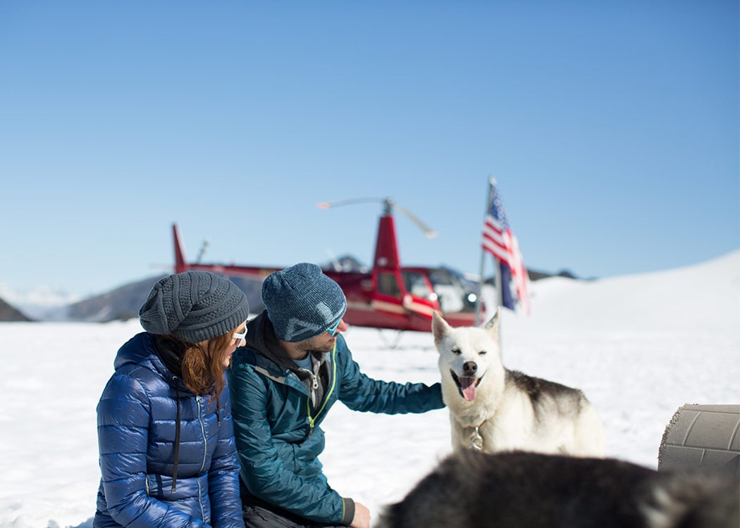 Anchorage Helicopter and Glacier Dogsled Tour With Transportation image