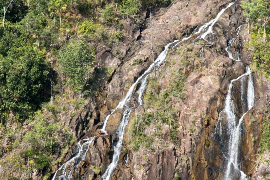 A beautiful view of the waterfall