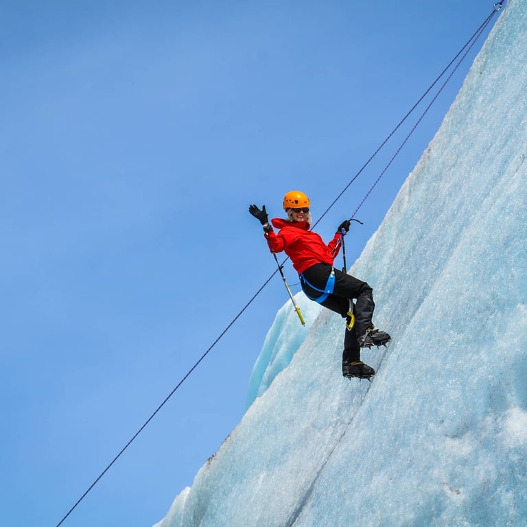 Helicopter Glacier Ice Climbing Tour image