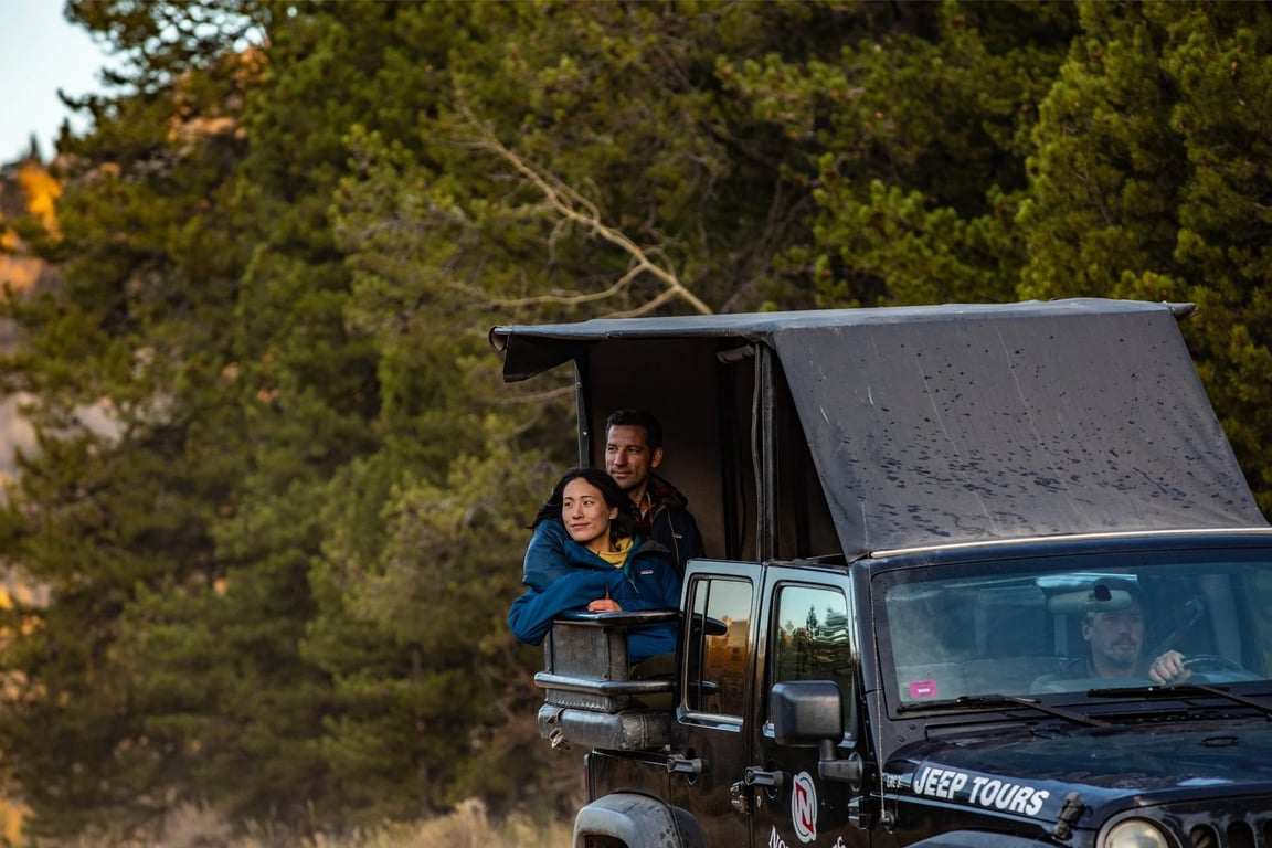 Morning Red and White Mountain Jeep Tour image