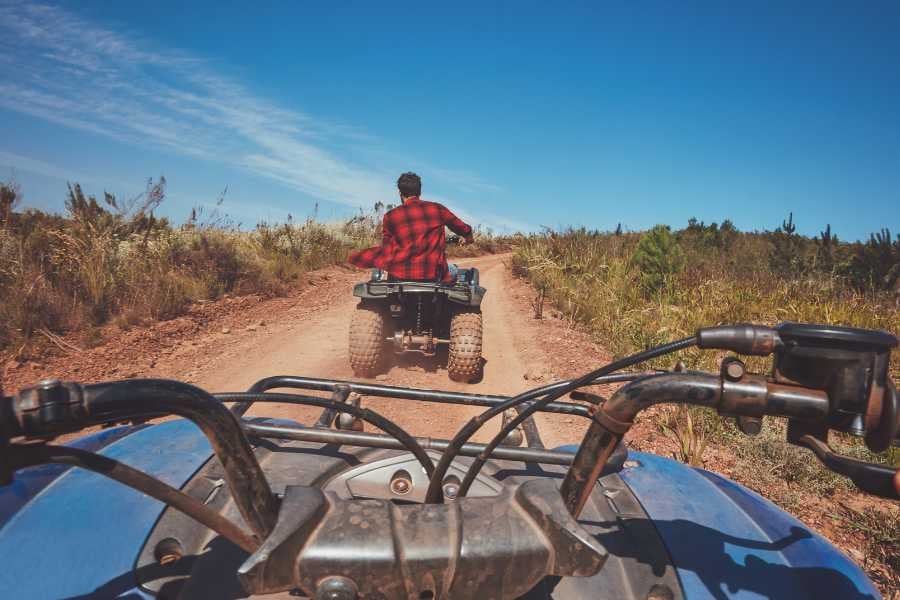 Man driving off road on an ATV