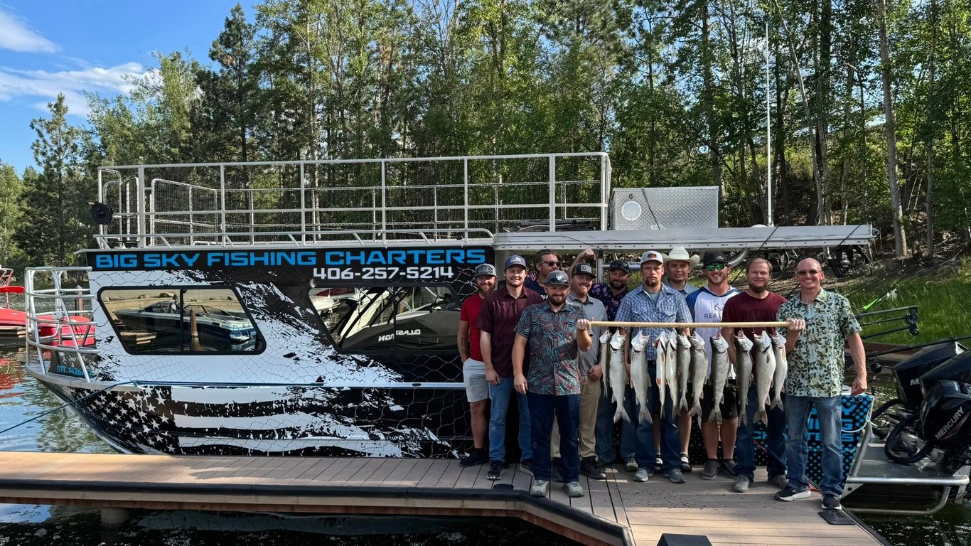 Flathead Lake Private Double Decker Fishing Charter image