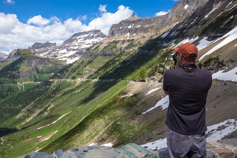 Photographer in Glacier National Park