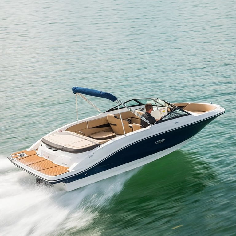 Full-Day Whitefish Lake Sea Ray Boat Rental Tour Image 1