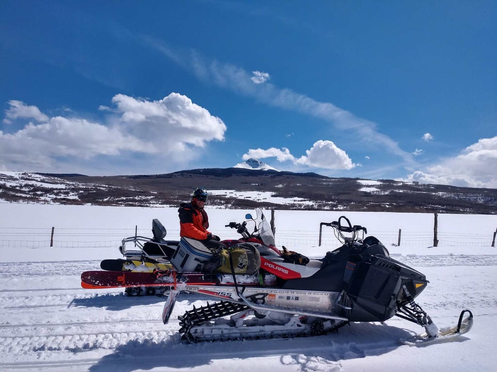 Snowmobile Assist Backcountry Ski Touring Tour Image 6