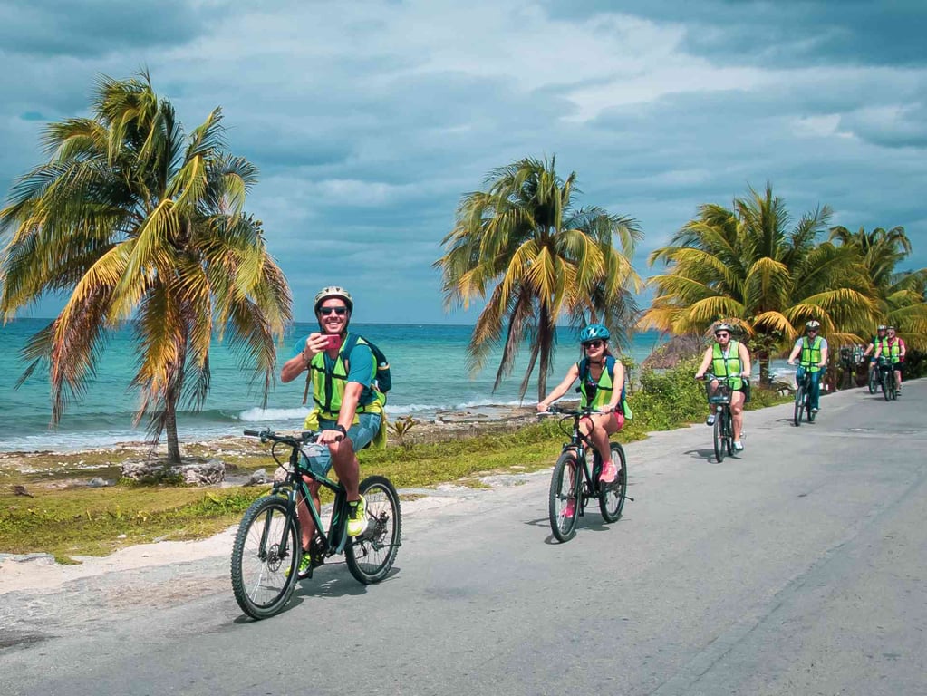 Cozumel's West Coast Electric Bike & Cenote with Lunch image