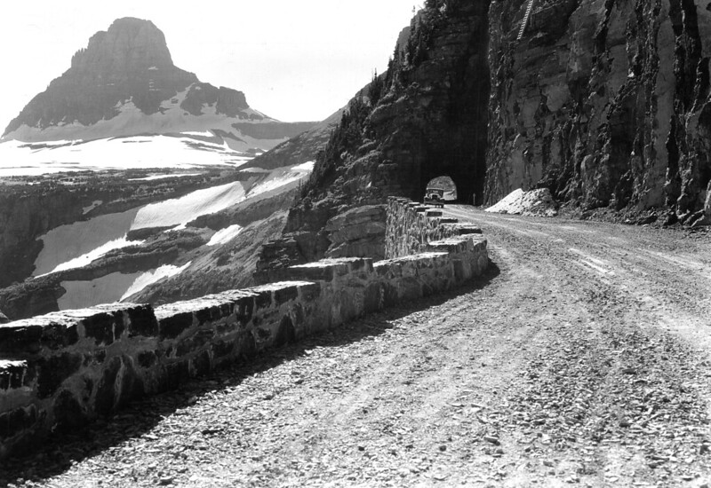 Historical photo of Going to the Sun Road