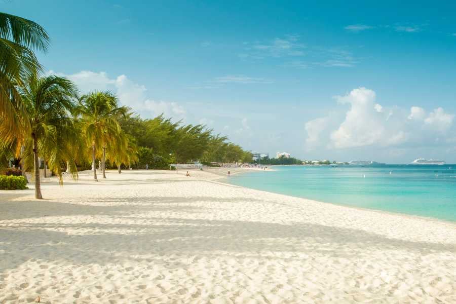 A beautiful view of the beach