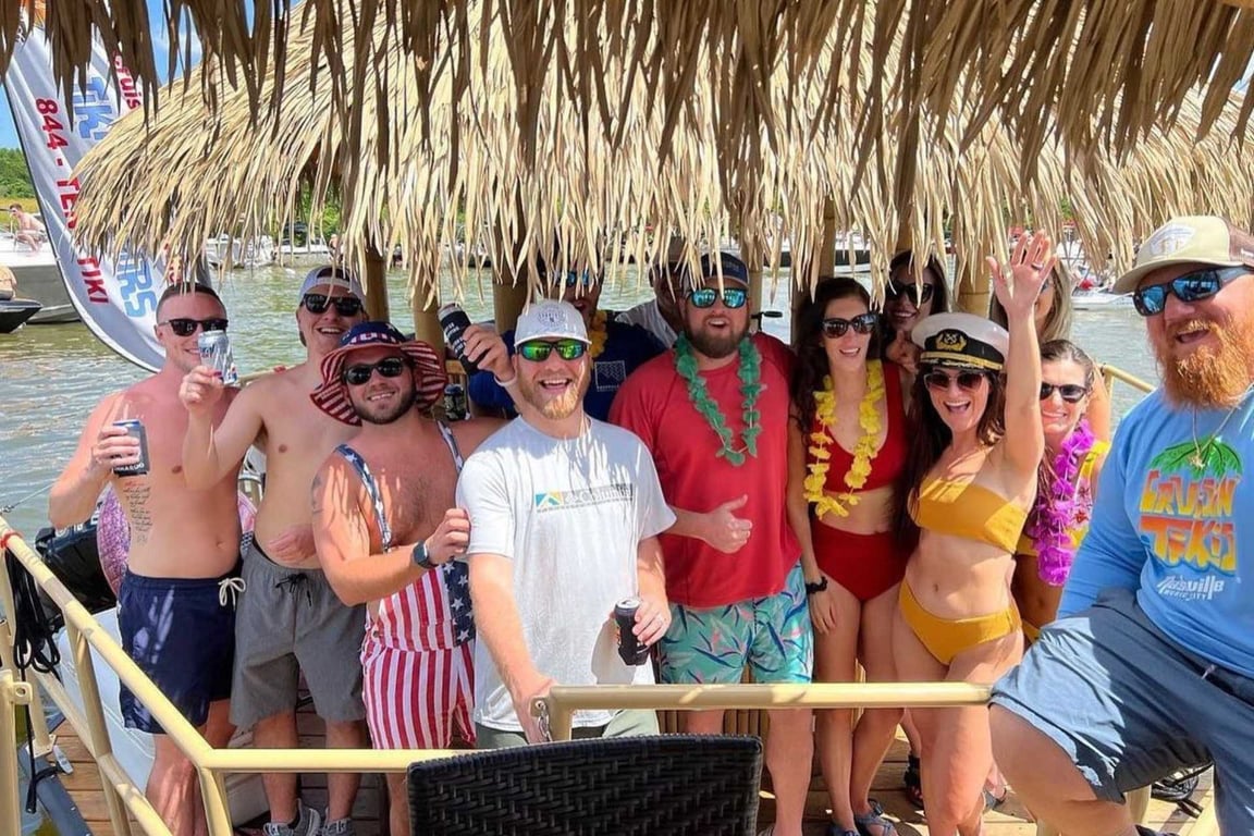 Private Sunset Tiki Boat Cruise in Nashville | BYOB Fun on the River Tour Image 2