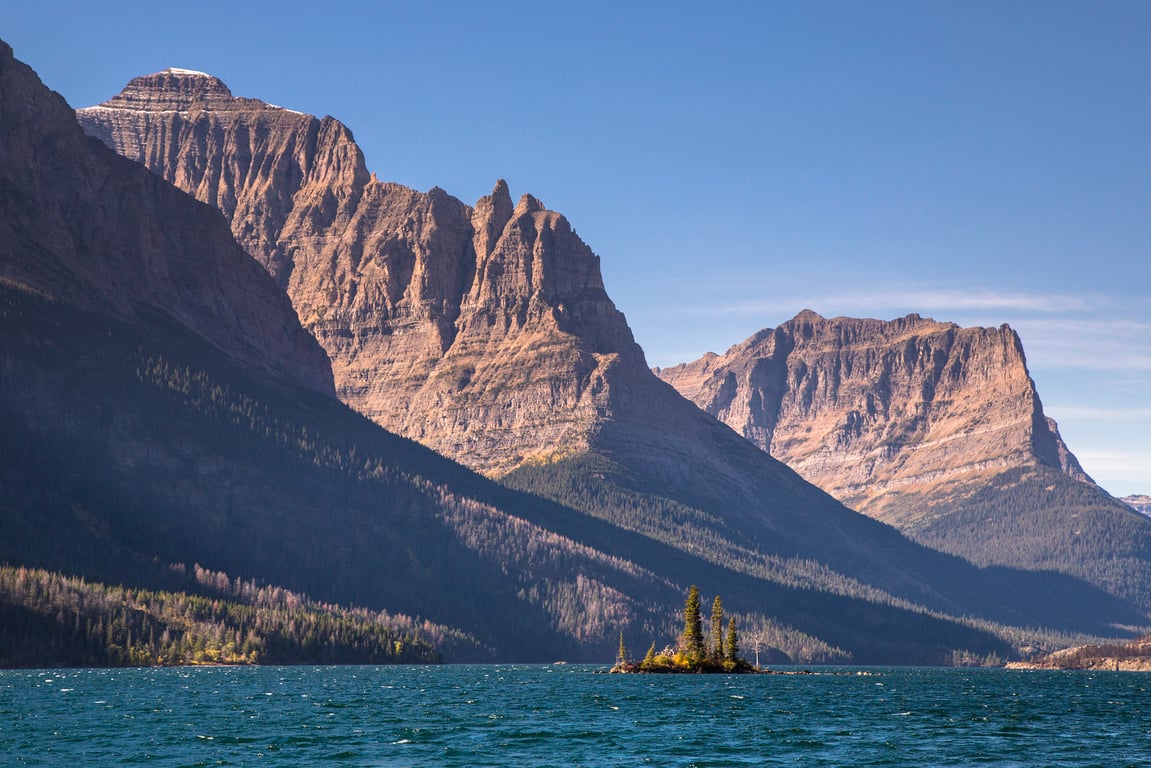 St. Mary Lake Boat Tour & Triple Waterfall Hike Tour Image 7