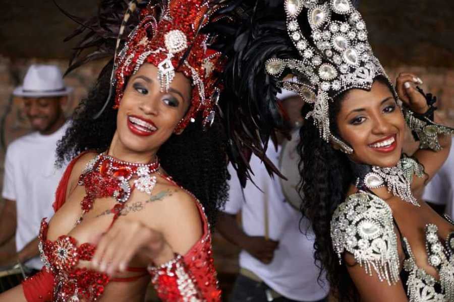 Two women are ready for a cultural event