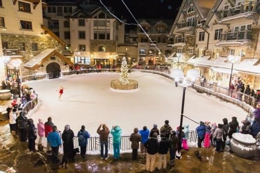 People enjoying a festival of Christmas