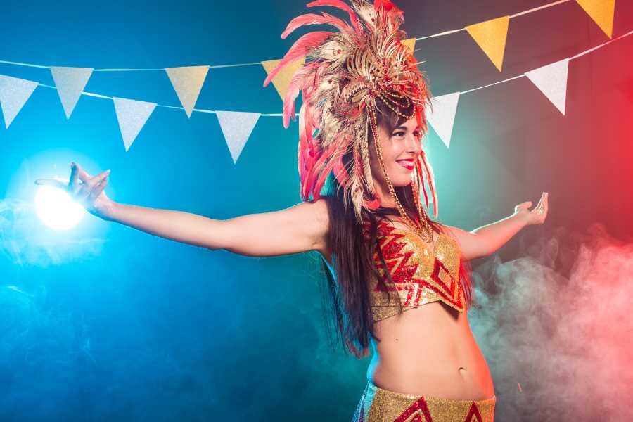 A girl performing in a cultural function