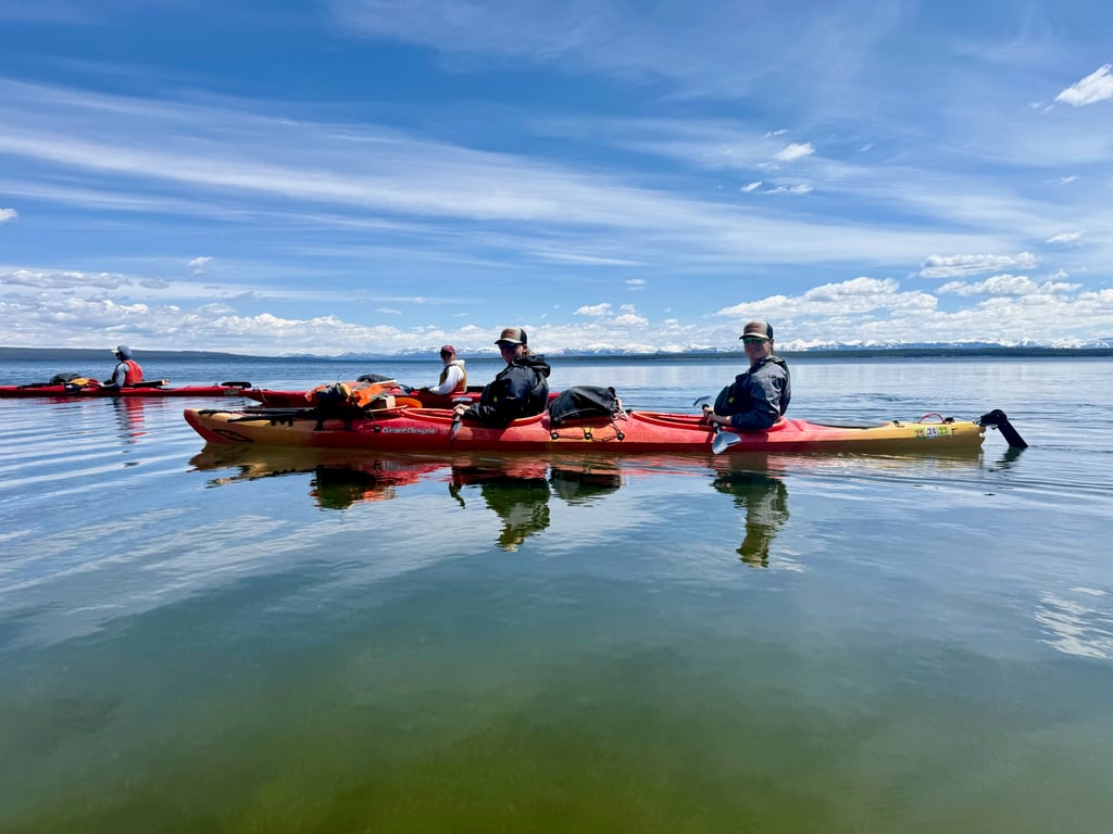Morning Kayak On Yellowstone Lake image