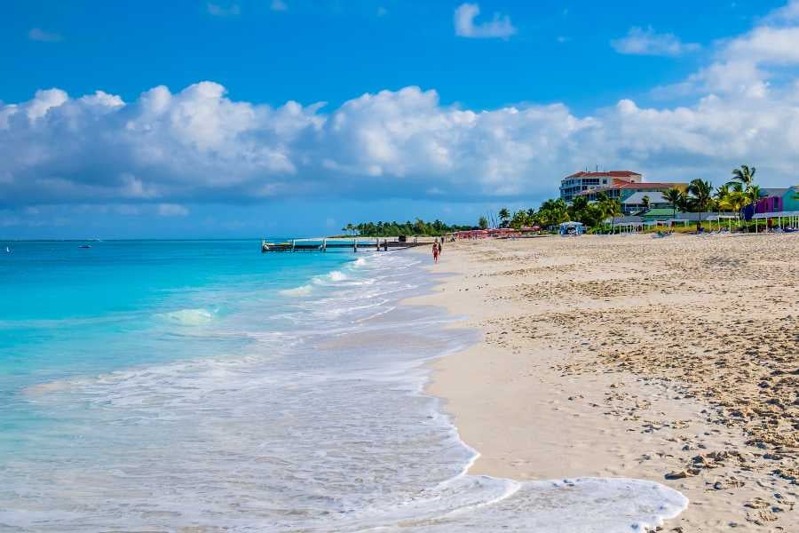 A beautiful view of the beach