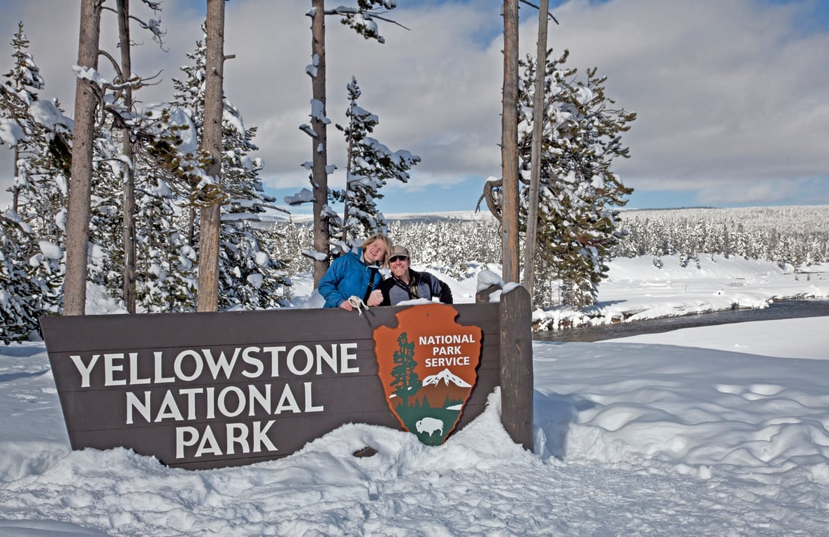 Winter Yellowstone Snowshoe Safari image