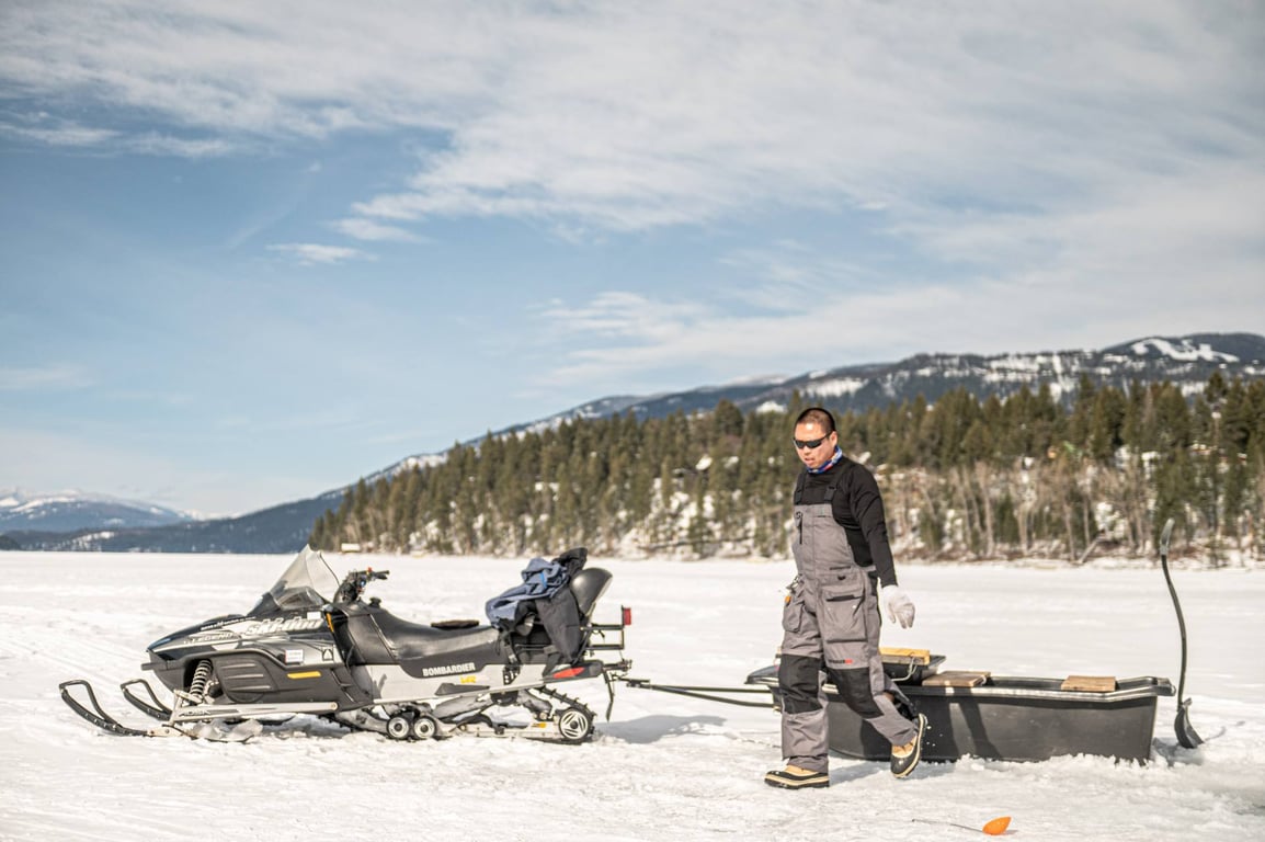 Ice Fishing On Whitefish Lake Tour Image 12