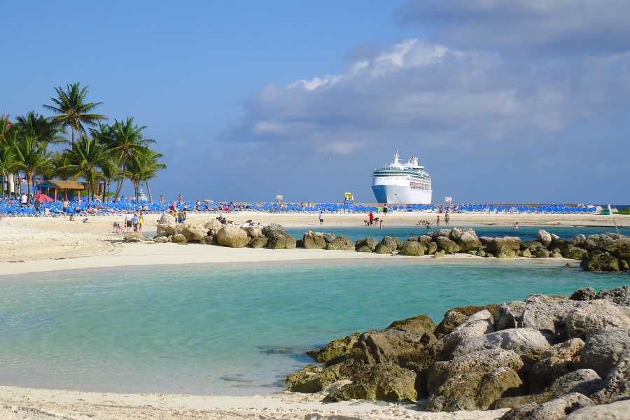 A beautiful view of the beach