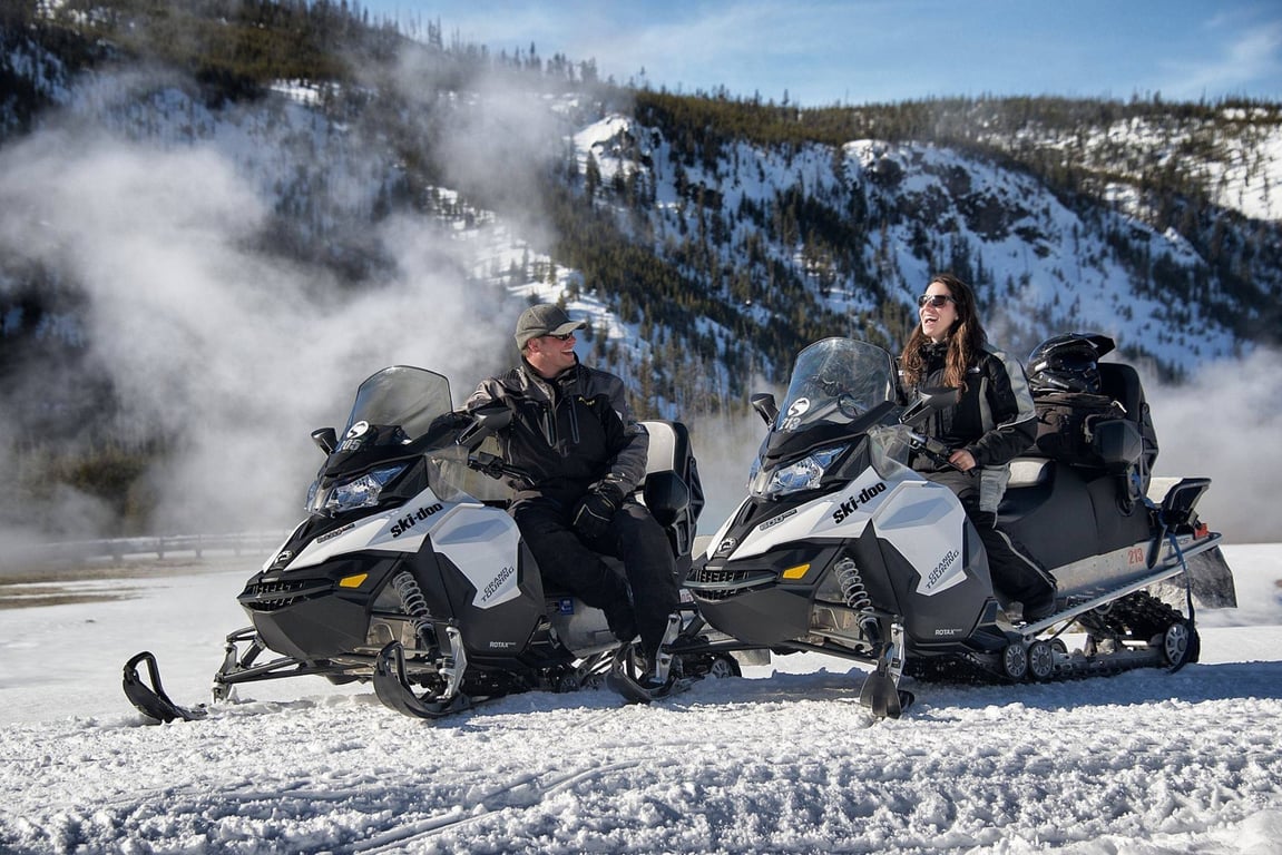 Yellowstone Old Faithful Snowmobile image