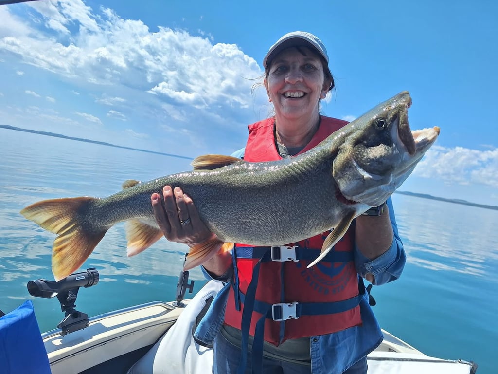 Flathead Lake Private Double Decker Fishing Charter Tour Image 6