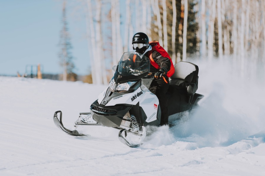 Thumbnail of video about Snowmobile in Telluride